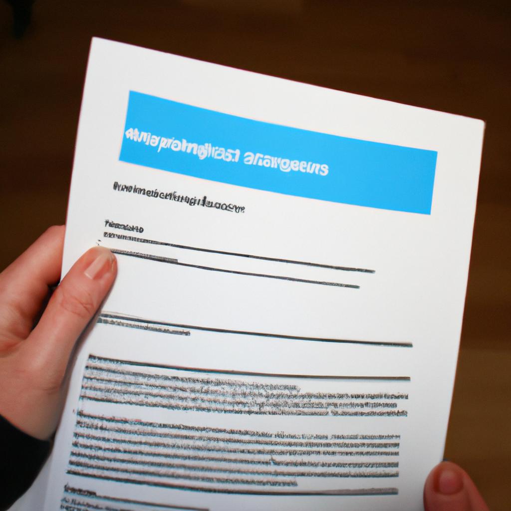 Person holding housing application form